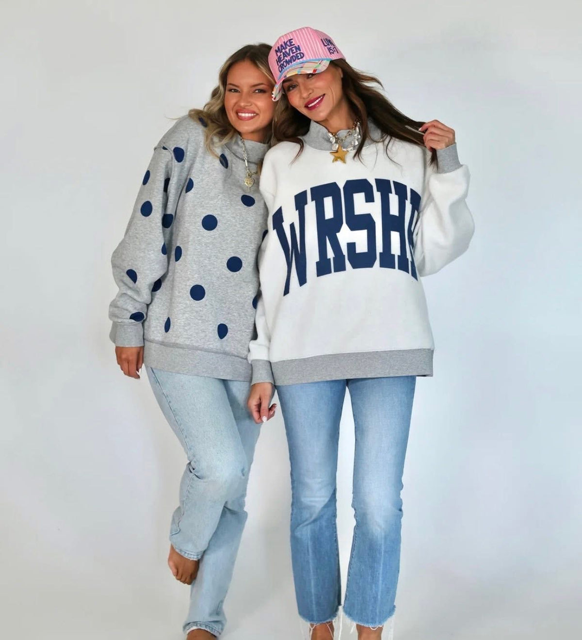 2 sided mock sweatshirt