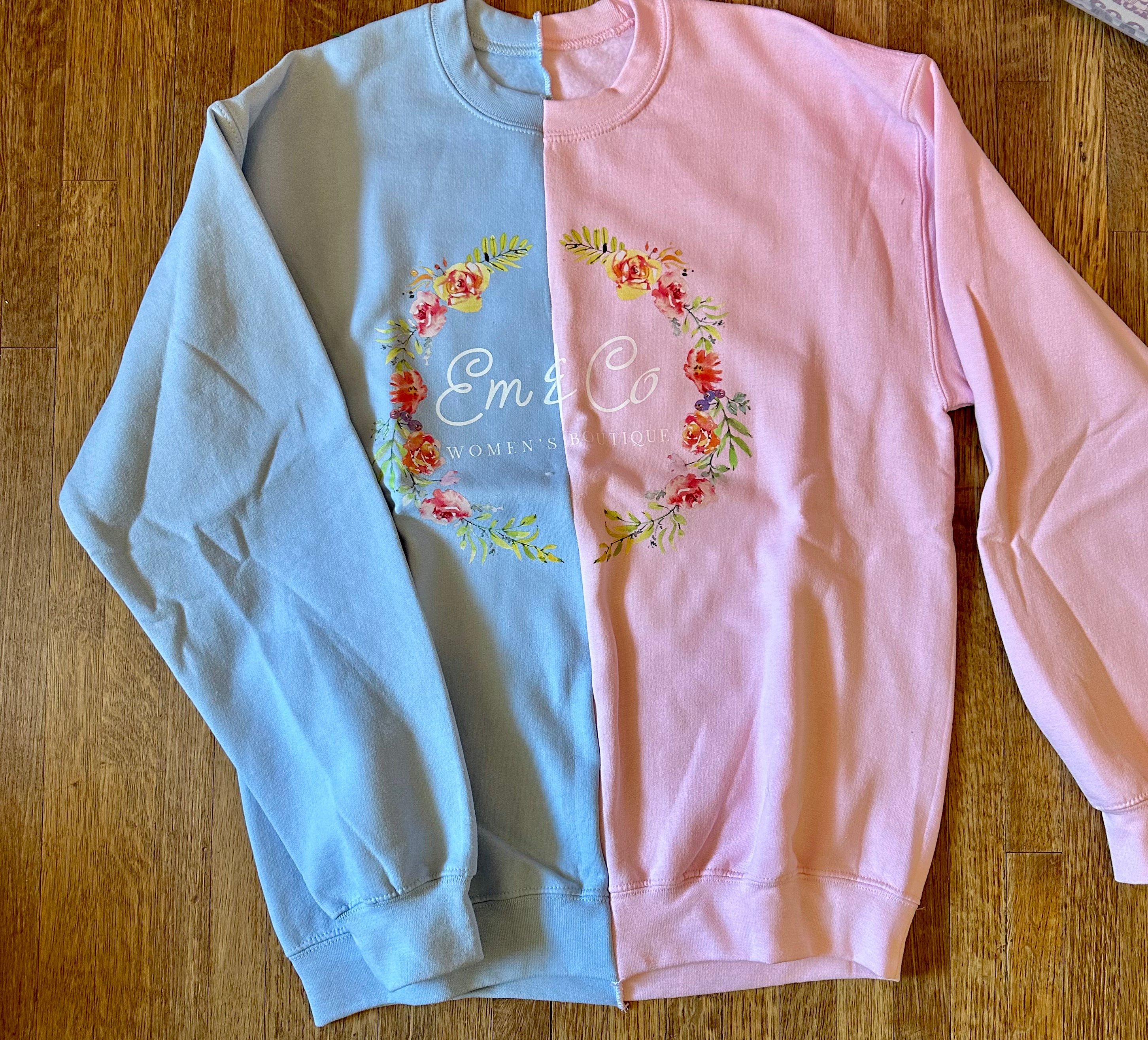 MEDIUM EM&CO SPLIT CREWNECK