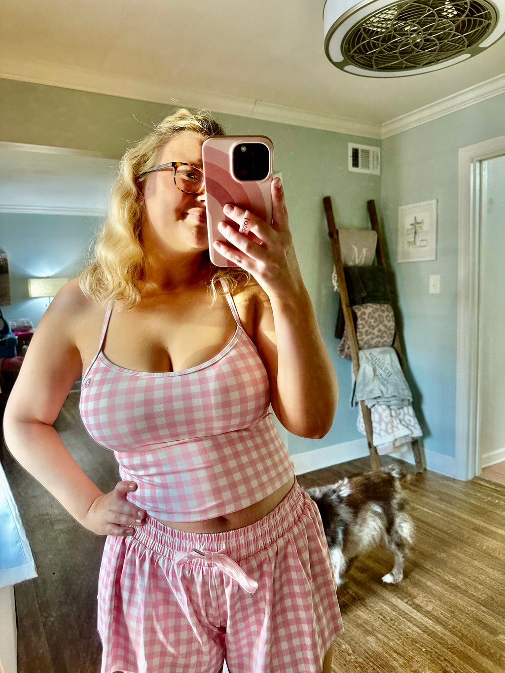 Pink Gingham set